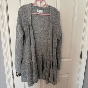 Elle Women's Heather Gray Cardigan. Size large